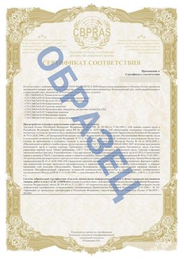 Образец Приложение к СТО 01.064.00220722.2-2020 Вышний Волочек Сертификат СТО 01.064.00220722.2-2020 